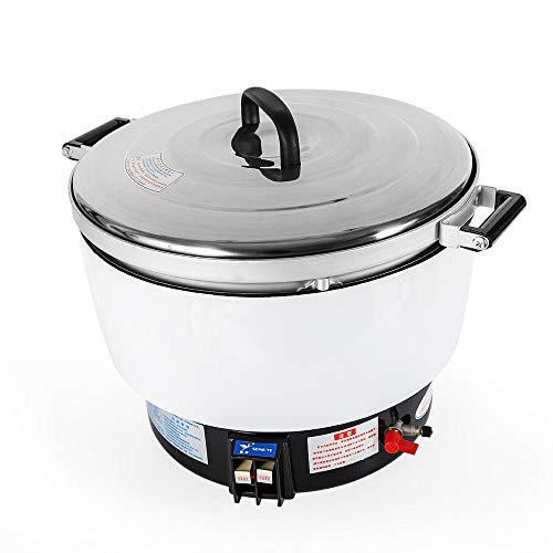 Commercial Rice Cooker, 10L Heavy Duty Electric 50 Cup Pressure Rice Cooker 2.8Kpa Gas Pressure Rice Cooker with Non-Stick Pan Suitable for Factories, Restaurants (US_Stock)