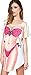 Bellady Lady's Fun Wear Hot Pink Bikini Print Cover Up T-Shirt