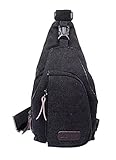 Men's Small Canvas Military Messenger Shoulder Travel Hiking Bag Backpack