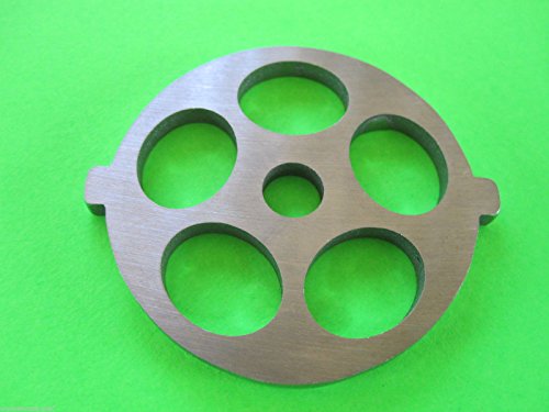 Replacement meat grinder plate. For many Waring Pro, Rival, Deni, Game Winner etc. Plate is 2 1/8 53mm wide. PLEASE MEASURE BEFORE ORDERING. Does not fit Kitchenaid (1/2 12 mm)