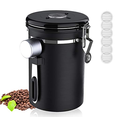 Airtight Coffee Canister, Large Stainless Steel