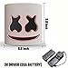 DJ LED Helmet - Halloween Light up Full Head Mask for Kids and Adults - Music Festival Party Merch Headgear Cosplay Costume Red