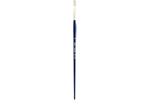 Silver Brush Limited 19014 Bristlon Flat Artist Brush for Acrylic and Oil Painting, Size 4, Long Handle