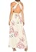 Simplee Apparel Women's Boho Backless Floral Print Split Maxi Dress Beach