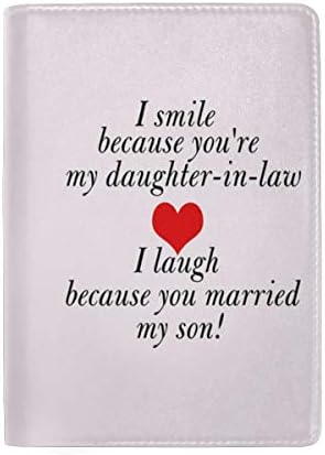 I Smile Because You Are My Grandson-in-law Genuine Leather Travel Passport 1PC Holder Case