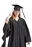 GRADWYSE Master Cap and Gown with 2025 Year Charm
