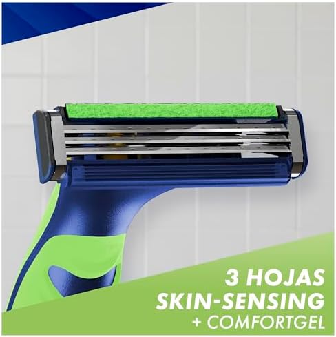 Navalha masculina com sensor sensível 3+ e 9 recargas