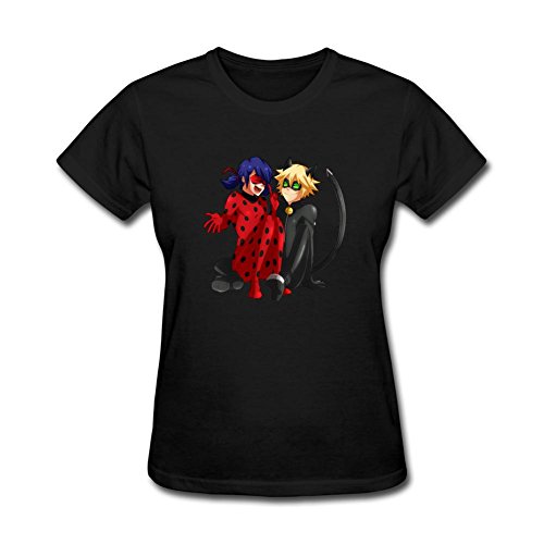 ZHENGXING Women's Miraculous Ladybug Cartoon Short Sleeve T-Shirt L ColorName