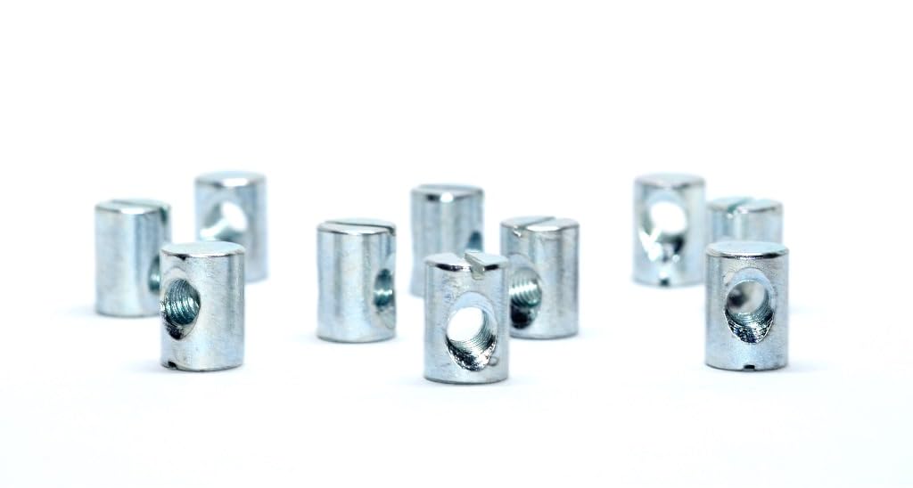H-BOLT Barrel Nuts - M6 & M8 Available, 10mm - 25mm (10, Blue Zinc, M6 25mm)