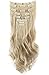 8Pcs 18 Clips 17-26 Inch Curly Straight Full Head Clip in on Hair Extensions Women Lady Hairpiece