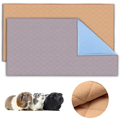 Uteuvili 2 Pack Guinea Pig Fleece Cage Liners Guinea Pig Bedding