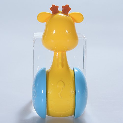 BeesClover Cartoon Giraffe Tumbler Doll Roly-Poly Baby Toys Cute Rattles Ring Bell Newborns 3-12 Month Early Educational Toy Multicolor - Thumbnail 7