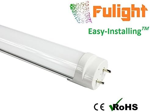 Fulight Rotatable ¤ F25T8/CW LED Tube Light- T8 3FT 14W (30W Equivalent), Daylight 5000K, Double-End Powered, Frosted Cover, Works from 85-265VAC - Fluorescent Replacement Bulbs