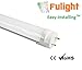Fulight Type B & Rotatable LED F15T8 Tube Light-18-Inch (17-3/4 Inches Actual Length) 1.5FT 7W, Cool White 4000K, Double-End Powered, Frosted Cover, 85-265VAC (Not a Plug-and-Play)