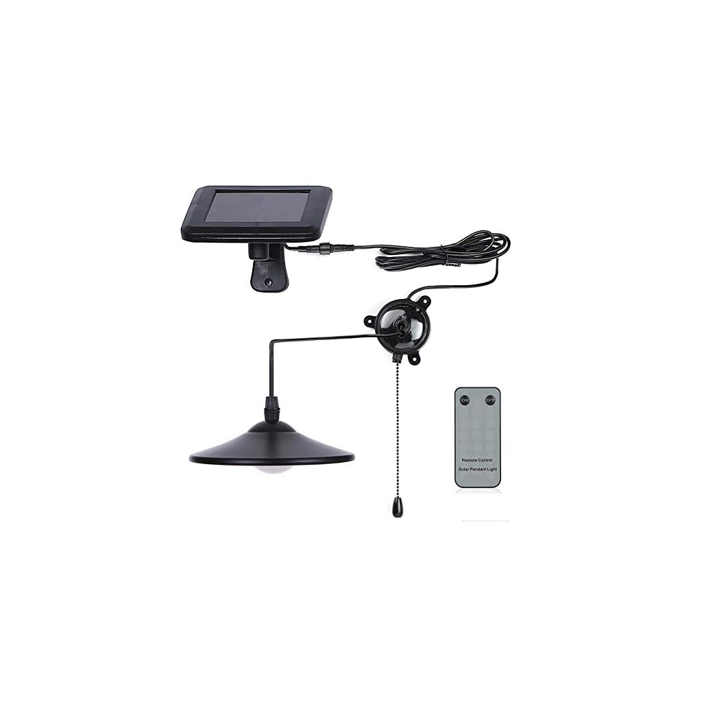 Lixada 3W Solar Hängende Lampe/Solarleuchten mit Fernsteuerungs