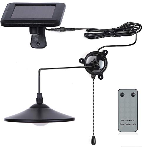 Lixada 3W Solar Hängende Lampe/Solarleuchten mit Fernsteuerungs