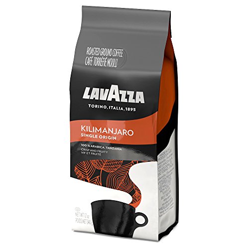 Lavazza Single Origin Kilimanjaro Ground Coffee Blend, Medium Roast, 12