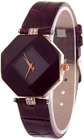 Amazon フェミニンな控えめおしゃれが可愛らしいpuレザーベルトウォッチかわいい 腕時計 レディース おしゃれ 女性 時計 パープル 腕時計 腕時計 通販