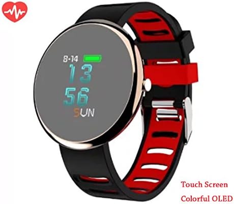 Smart Fitness Tracker with 2.5D OLED Touch Color Screen Bluetooth Wristband Bracelet Activity Tracker with Heart Rate Monitor Blood Pressure Measure Sleep Monitor Pedometer for IOS &amp; Android