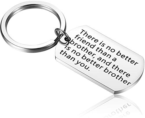 Hazado Brother Birthday Gifts Brother Keychain Big Brother Gifts for Men Little Brother Gifts