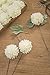 Ling's moment Ivory Dahlia Foam Artificial Flowers Real Touch Faux Fake Flower for Home Decor Graduation Baby Shower Decorations Outdoors Party Favors Wedding Gifts Centerpieces Arrangements 25pcs