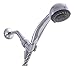 LDR 520 3120CP Complete 3 Function Handheld Massage Showerhead Set with 72-Inch Hose and Mount Bracket Chrome Finish