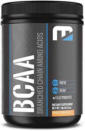 100% All Natural BCAA Powder- Best Branched Chained Amino Acid Supplement- Aids in Fat Loss, Muscle Building, Energy and Exercise Recovery- Taste Great: Orange Dreamsicle- By Morellifit