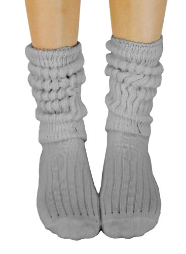Womens Fashion Slouch Socks 3pairs(1pack) (Grey)