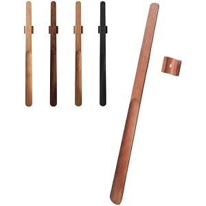 aeska® 22 Inch Magnetic Wooden Shoehorn with Wall Mount, No-Bend Shoe Horn for Men, Women & Elderly