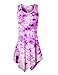 Lock and Love LL WT1065 Womens Sleeveless Tie-Dye Tunic Tank Top XL White_Purple