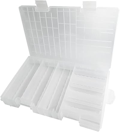 WYAN 60 AA 40 AAA Battery Organizer Storage Case Transparent