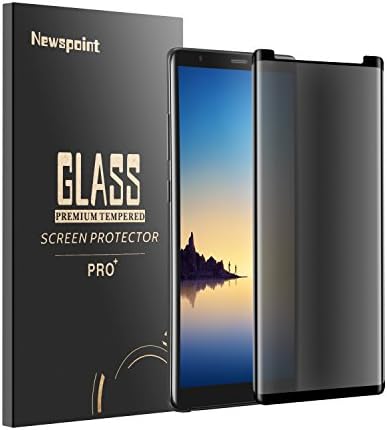 Galaxy Note 8 Tempered Glass Screen Protector (Privacy), Newspoint Case Friendly 3D Curved Edge Bubble-Free Easy to Apply Anti-Spy for Samsung Galaxy Note 8 (Black)