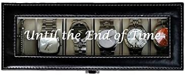 Watch Box for Men, Watch Case, Watch Holder, Engraved Watch Box with "Until The End of Time"