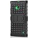 Fosmon [Rugged] Nokia Lumia 735 Case - HYBO-Ragged Heavy Duty Hybrid Protective Cover with Kickstand (Black)