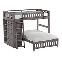 Discovery World Furniture Charcoal Twin Over Full Loft