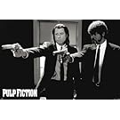 Pulp Fiction Duo Guns Vincent and Jules John Travolta and Samuel L. Jackson Poster, 24 by 36-Inch