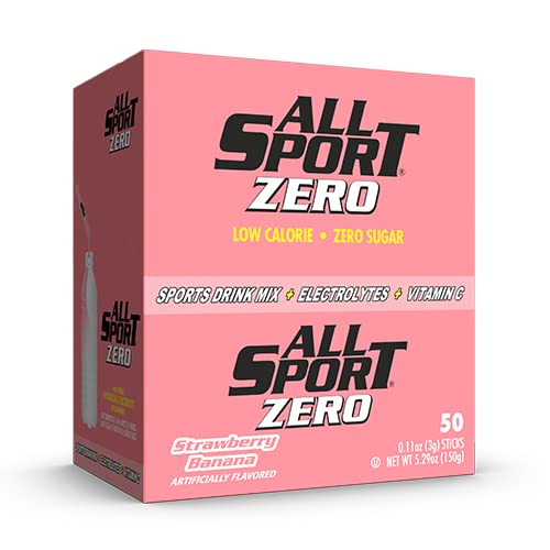 All Sport Powder Hydration Stick, Zero Calorie, Performance Electrolyte Drink Mix, Sugar Free, 2x Potassium, Strawberry Banana, 50 CT Image