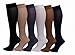 6 Pairs Women's Opaque Spandex Trouser Knee High Socks Queen Size 9-13