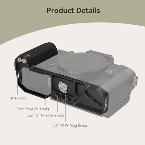 SmallRig Camera Cage For Nikon Z F - With Ebony Grip, Built-in Arca Plate, Protective Cage