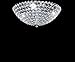 AUCHOIS New Legend 3-Light Bowl-Shaped Chrome Finish Metal and Crystal Shade Crystal Chandelier Flush Mount Ceiling Light