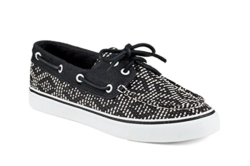 Sperry Bahama Eye Tribal Print Black White Womens Trainers