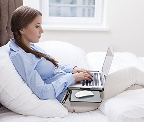 Aidata LAP005 LapPad, Portable LapDesk Notebook Stand with Retractable Mouse Tray, 15.6"