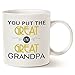 MAUAG Grandpa Coffee Mug - Great Grandpa Birthday Present, White, 11 Oz