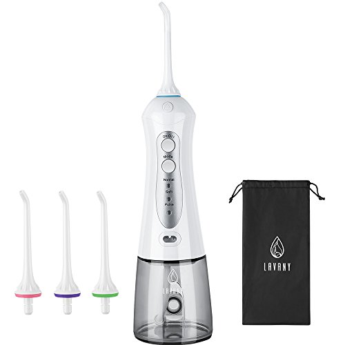 Lavany Portable Oral Irrigator Water Flosser Cordless Water Jet Teeth Rechargeable IPX6 Cordless 220 ml Dental Flosser with 3 Modes, Ideal for Braces People or Family Travel