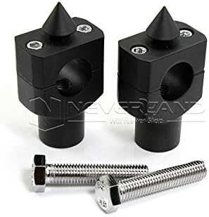 Noviame(TM) Hot Motorcycle Shorty 1" Handlebar Risers Clamp Fit For Harley Custom Springer Bobber Chopper BlcakP95 C20