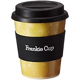 Frankie Cup Reusable, Eco-Friendly Bamboo Coffee To-Go Travel Cup With Lid 12 oz - Light Weight Dishwasher Safe - STARS Coffee Mug - Ideal For Women &amp; Men