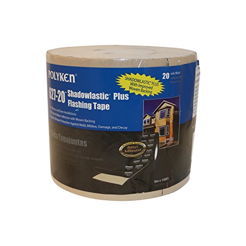 Polyken Shadowlastic Black Flashing Tape - 6 in Width x 100 ft Length - 20 mil Thick - 627-20 6 X 100FT BLACK [PRICE is per ROLL]