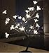 Creative Motion 64-Piece Warm LED Lights Desk Top Cherry Blossom Tree, 17.71-Inch, White