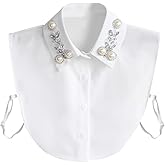 Joyci Diamond Pearl False Collar Peterpan Fake Collar Half Shirt Dickey