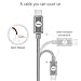 SGIN Micro USB Cable,3-Pack 10ft Nylon Braided Charging Cord - Extra Long USB 2.0 Sync and Charge for Android Devices, Samsung Galaxy, Sony, Motorola Nokia,and More(Grey)